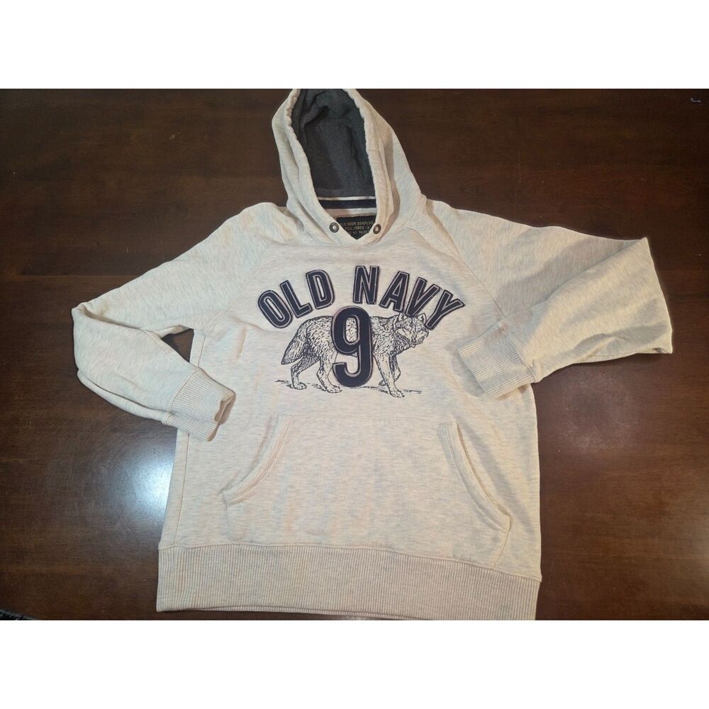 Vintage Y2K Old Navy Surplus Hoodie Gray Graphic 6 Reg Issue A Mens Medium